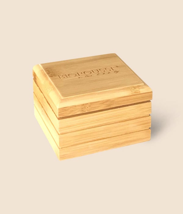 Porte-savon en bois pour shampoing solide avec couvercle en bambou naturel. Pour salle de bain